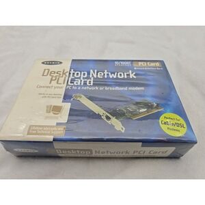 Belkin 10/100 Desktop Network PCI Card. New Old Stock 2001. Sealed New.